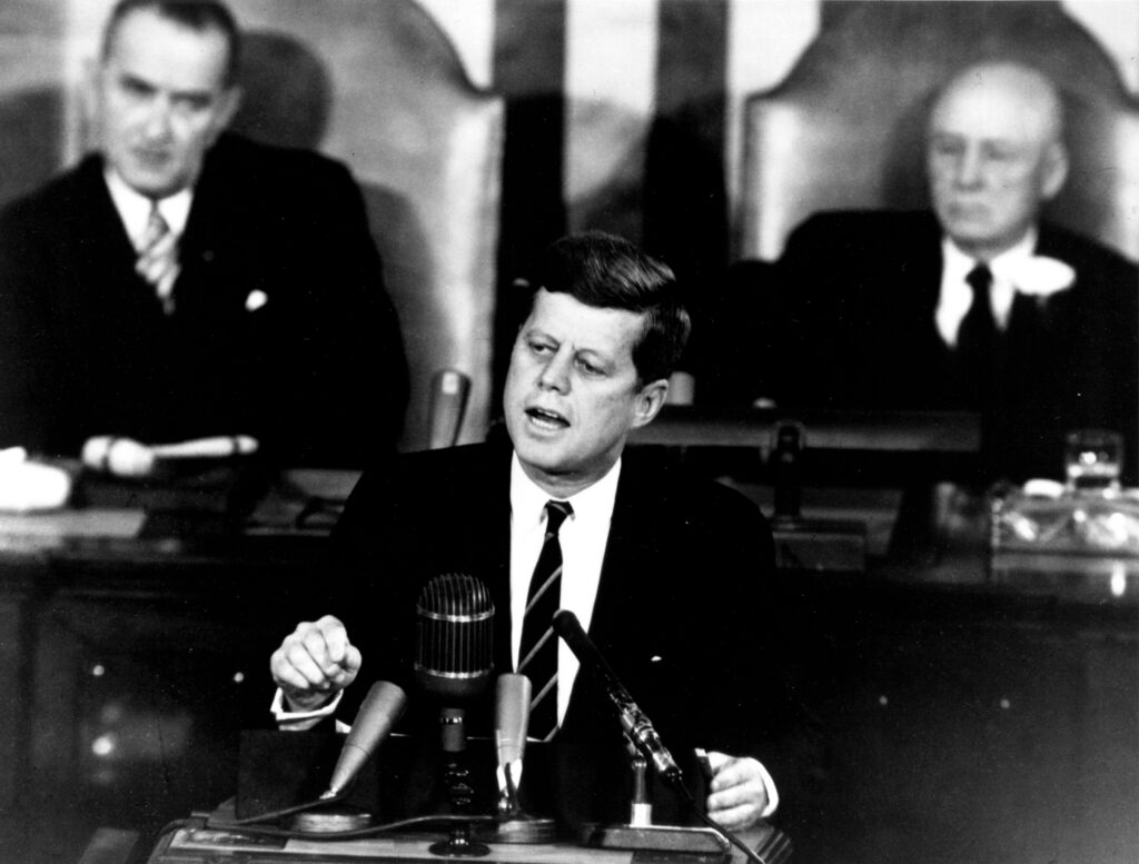 President Kennedy talking.