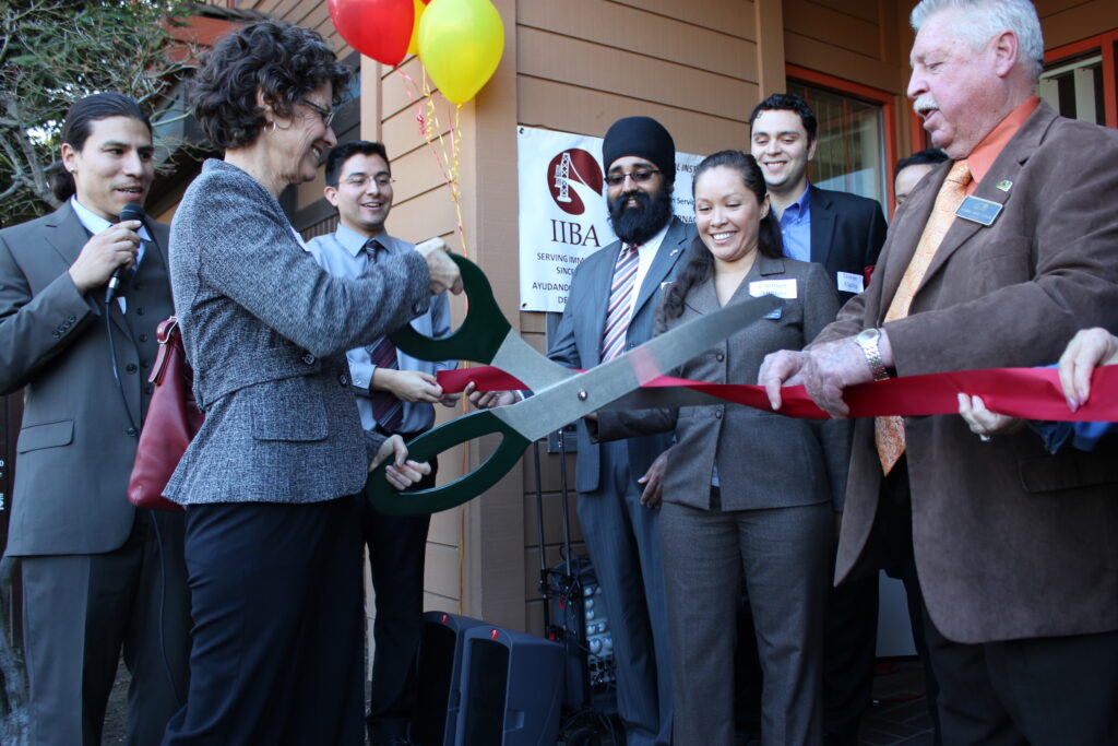 A ribbon cutting ceremony.