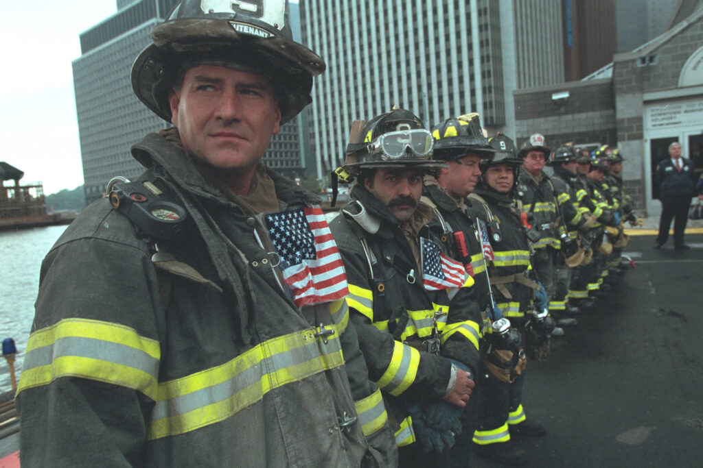 A group of 9-11 firefighters.
